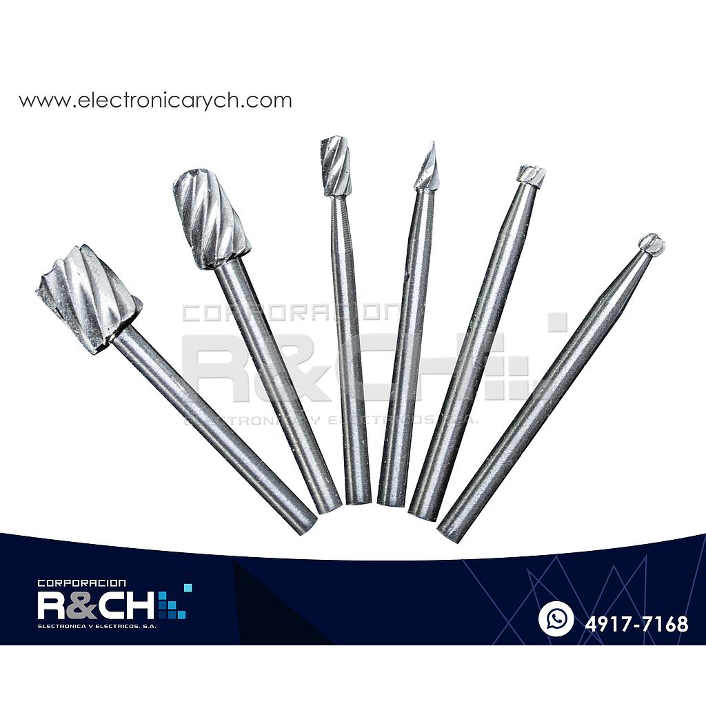 BC-186 Set de brocas para CNC Tungsteno 6 unidades