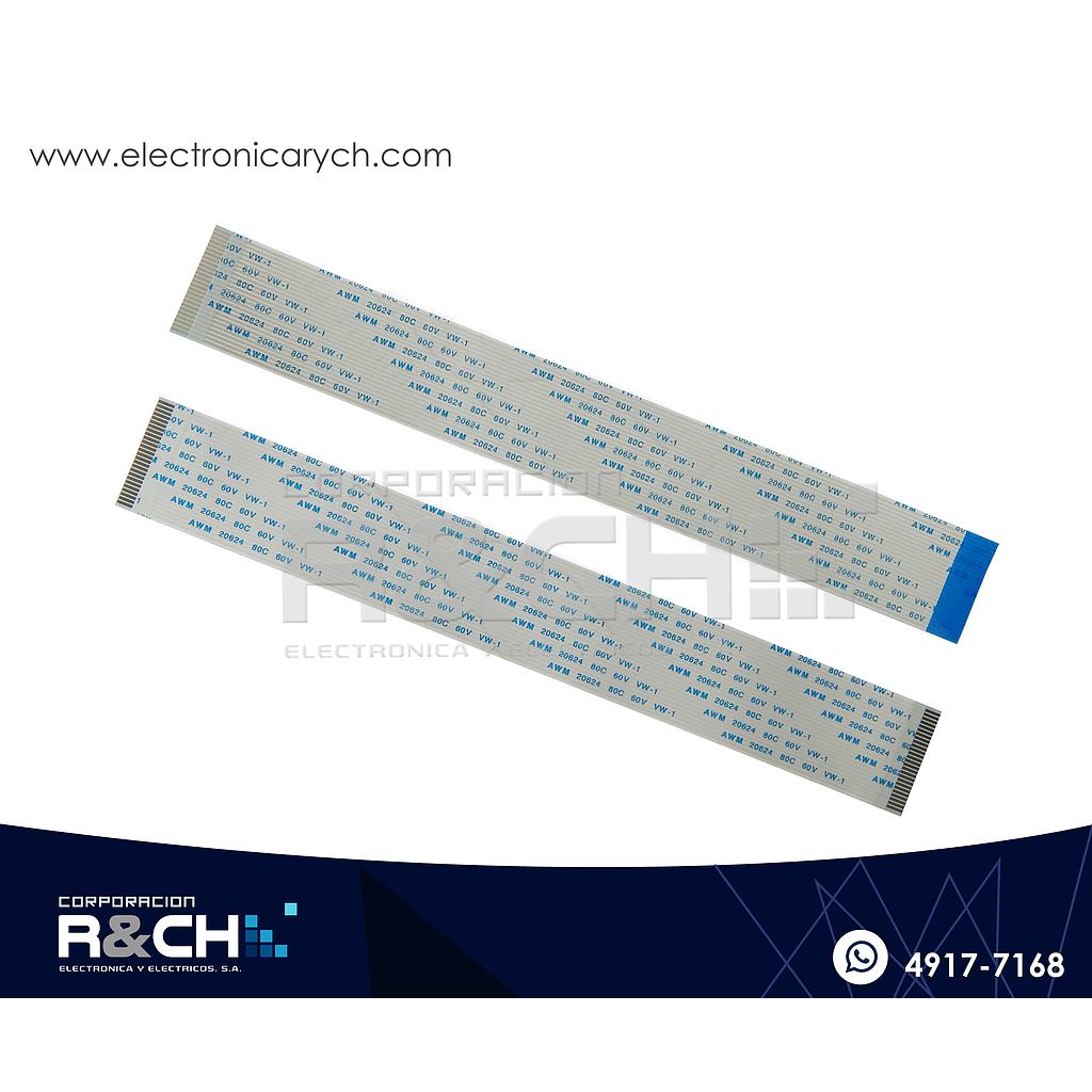 CB-26LO21 Cable FFC De Lado Opuesto 26 Lineas 1mmx20cm