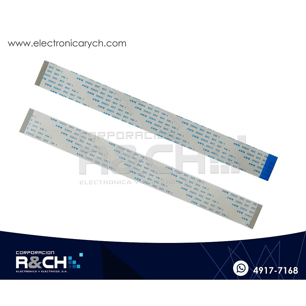 CB-20LO21 Cable FFC De Lado Opuesto 20 Lineas 1mmx20cm
