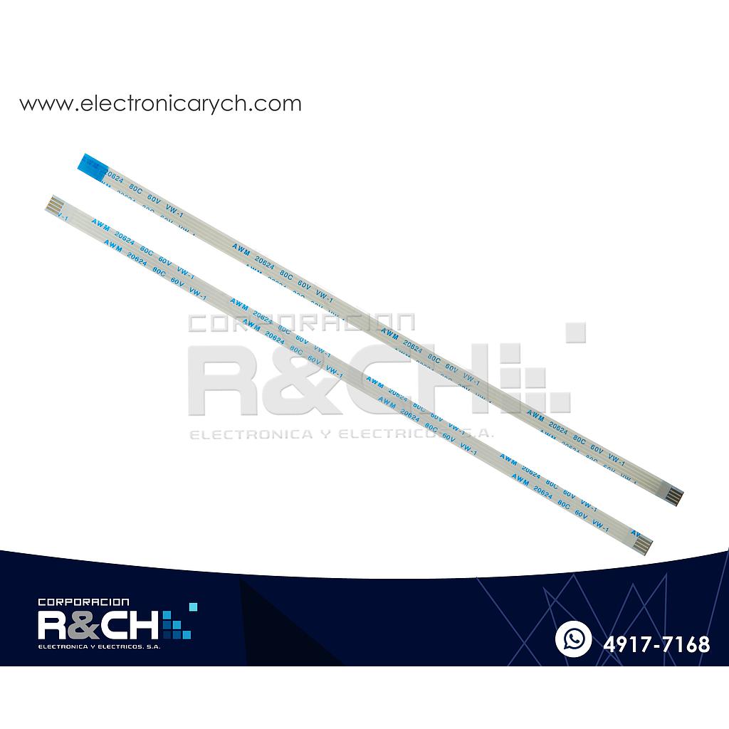 CB-4LO21 Cable FFC De Lado Opuesto 4 Lineas 1mmx20cm
