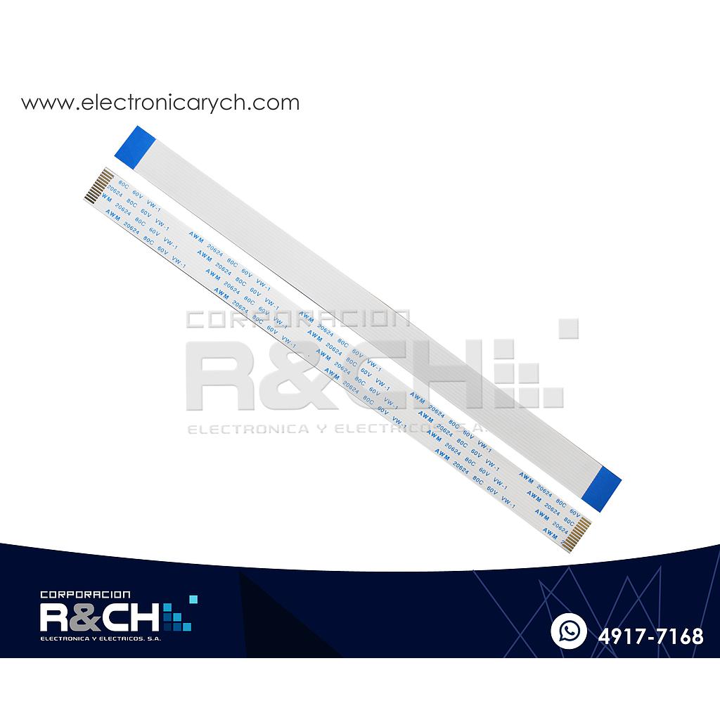 CB-12ML21 Cable FFC Mismo Lado 12 Lineas 1mmx20cm