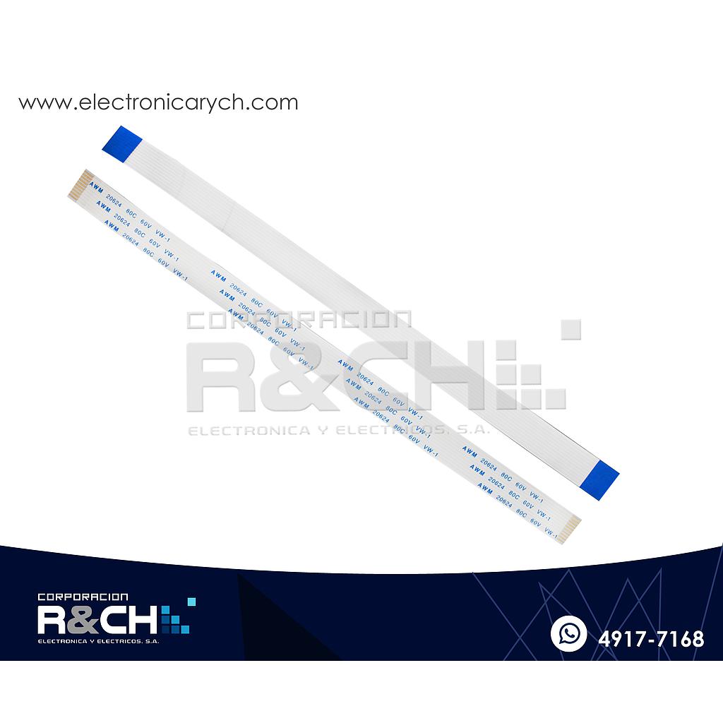 CB-10ML21 Cable FFC Mismo Lado 10 Lineas 1mmx20cm