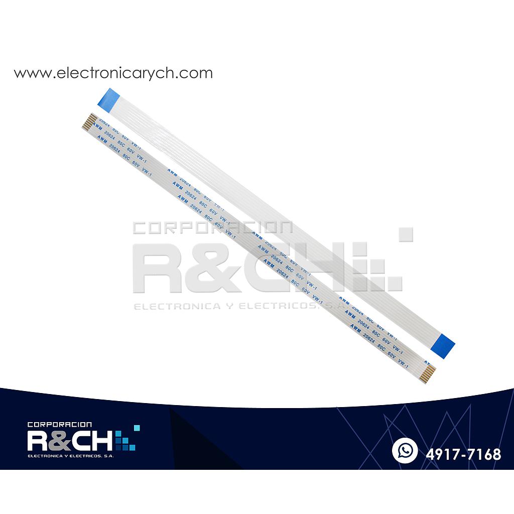 CB-8ML21 Cable FFC Mismo Lado 8 Lineas 1mmx20cm