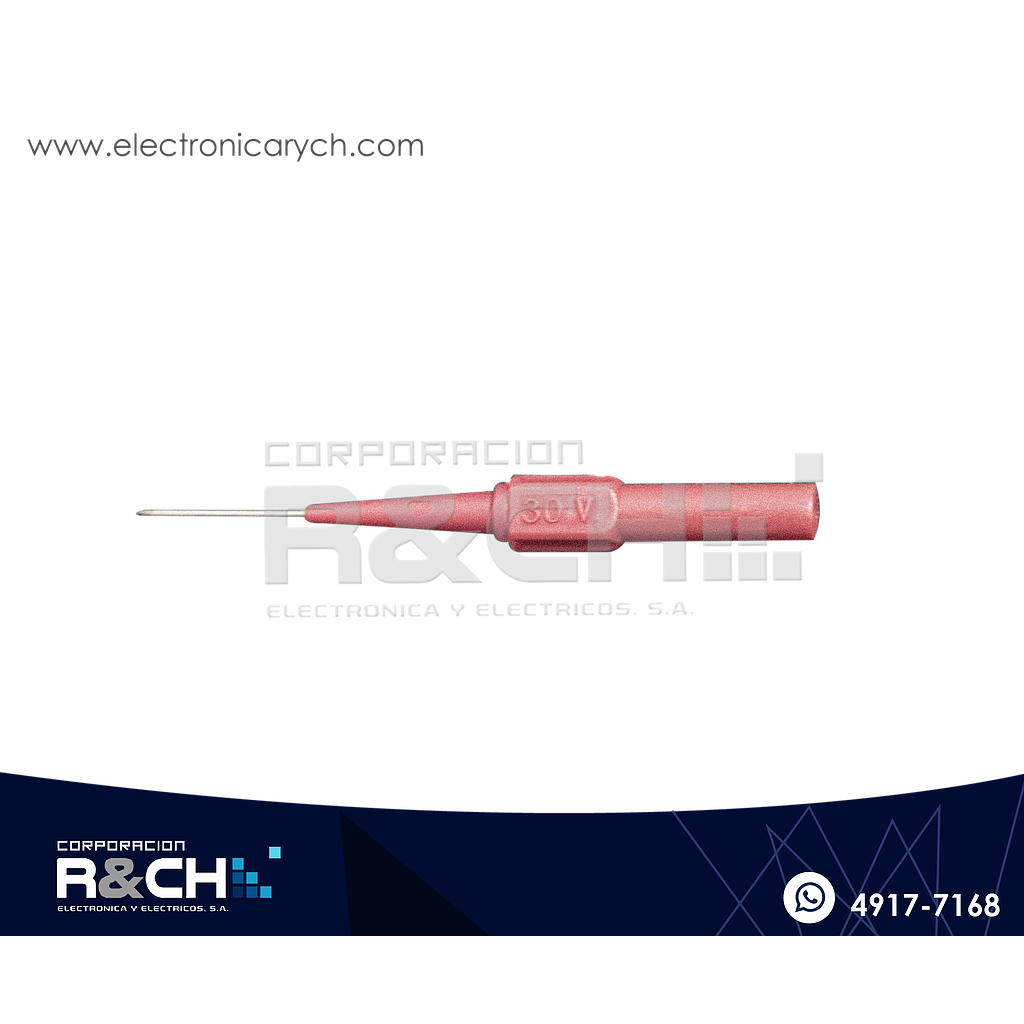 PU-FR Punta de Prueba 0.7mm Roja Unidad