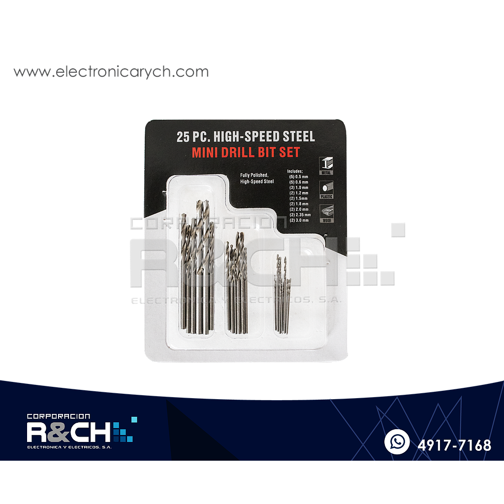 BC-259 Set de brocas 25 unidades