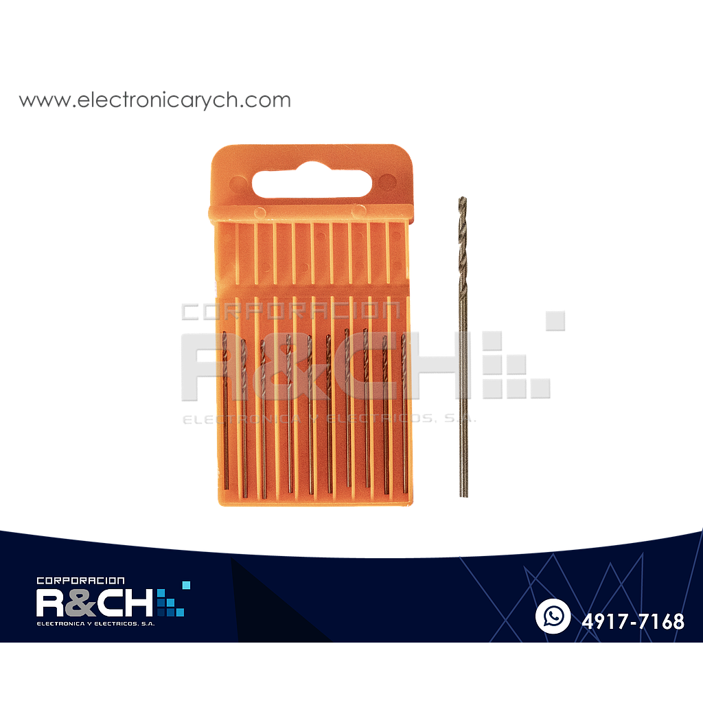 BC-101 Set de Brocas 1mm Cobalto 10 unidades