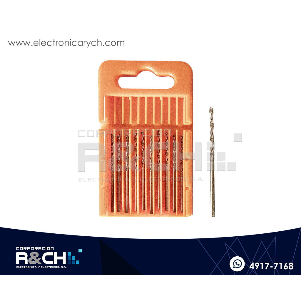 BC-1015 Set de Brocas 1.5mm Cobalto 10 unidades