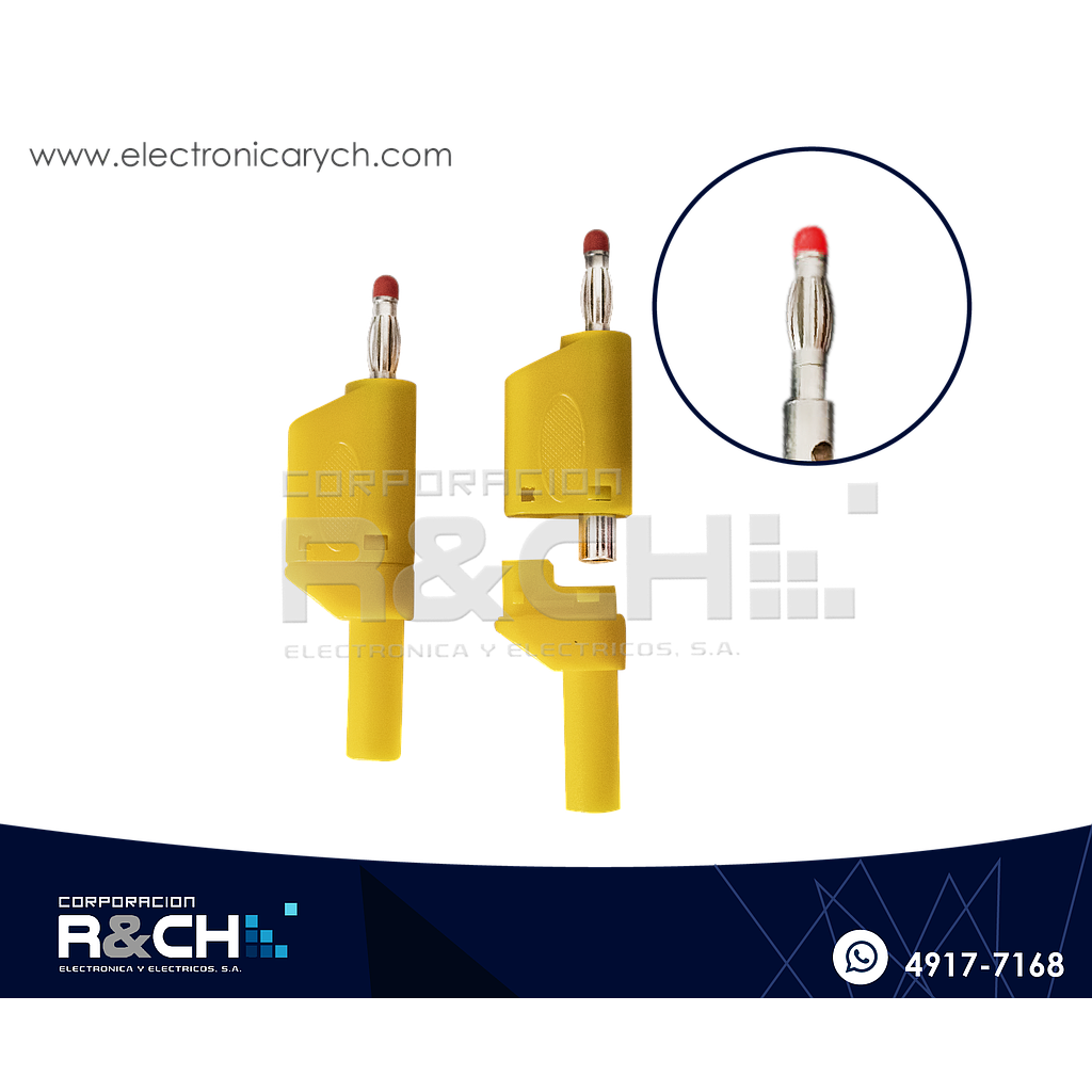 PL-517Y Plug Banana Apilable Amarillo