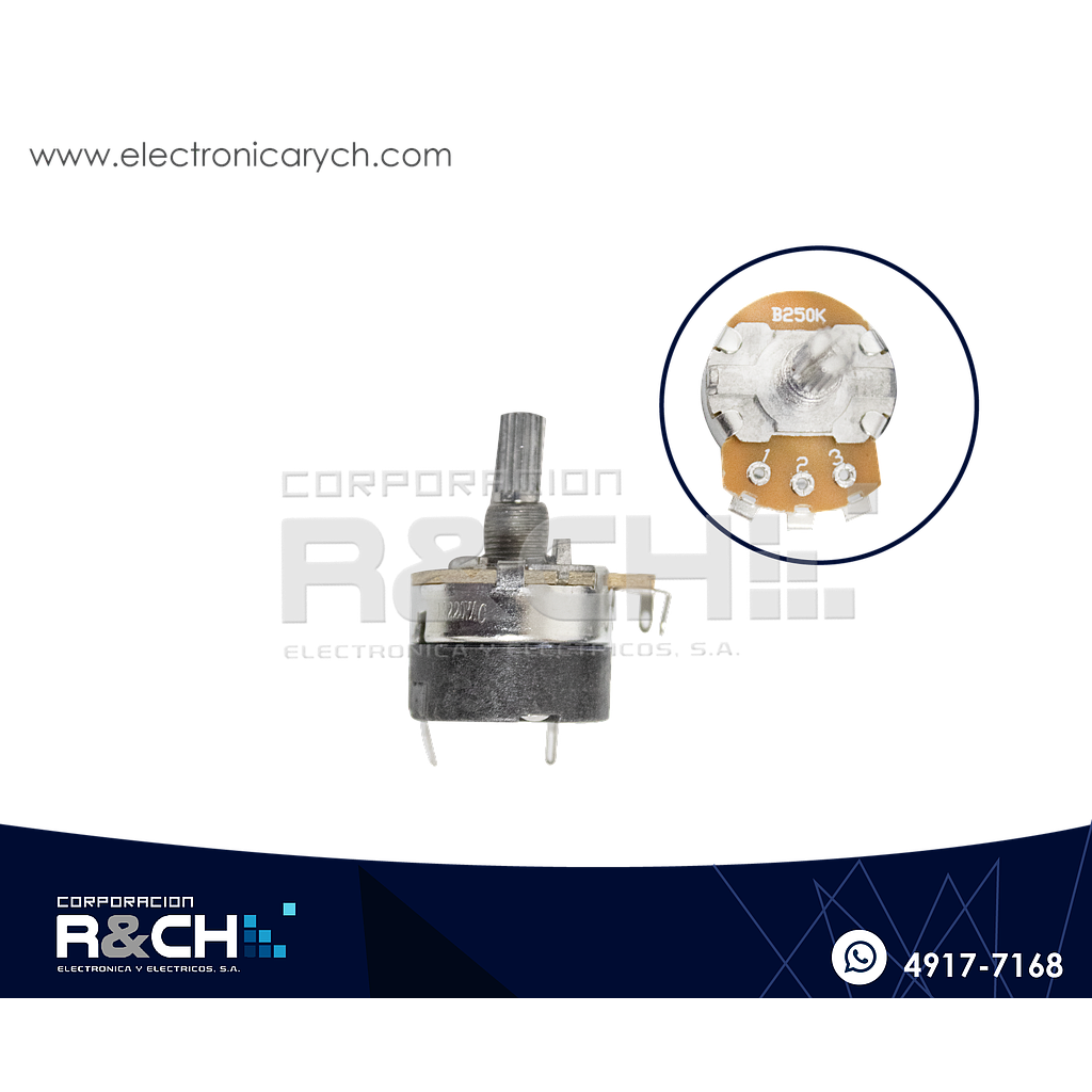 PT-250KS Potenciometro 250K Ohm C/switch WH138