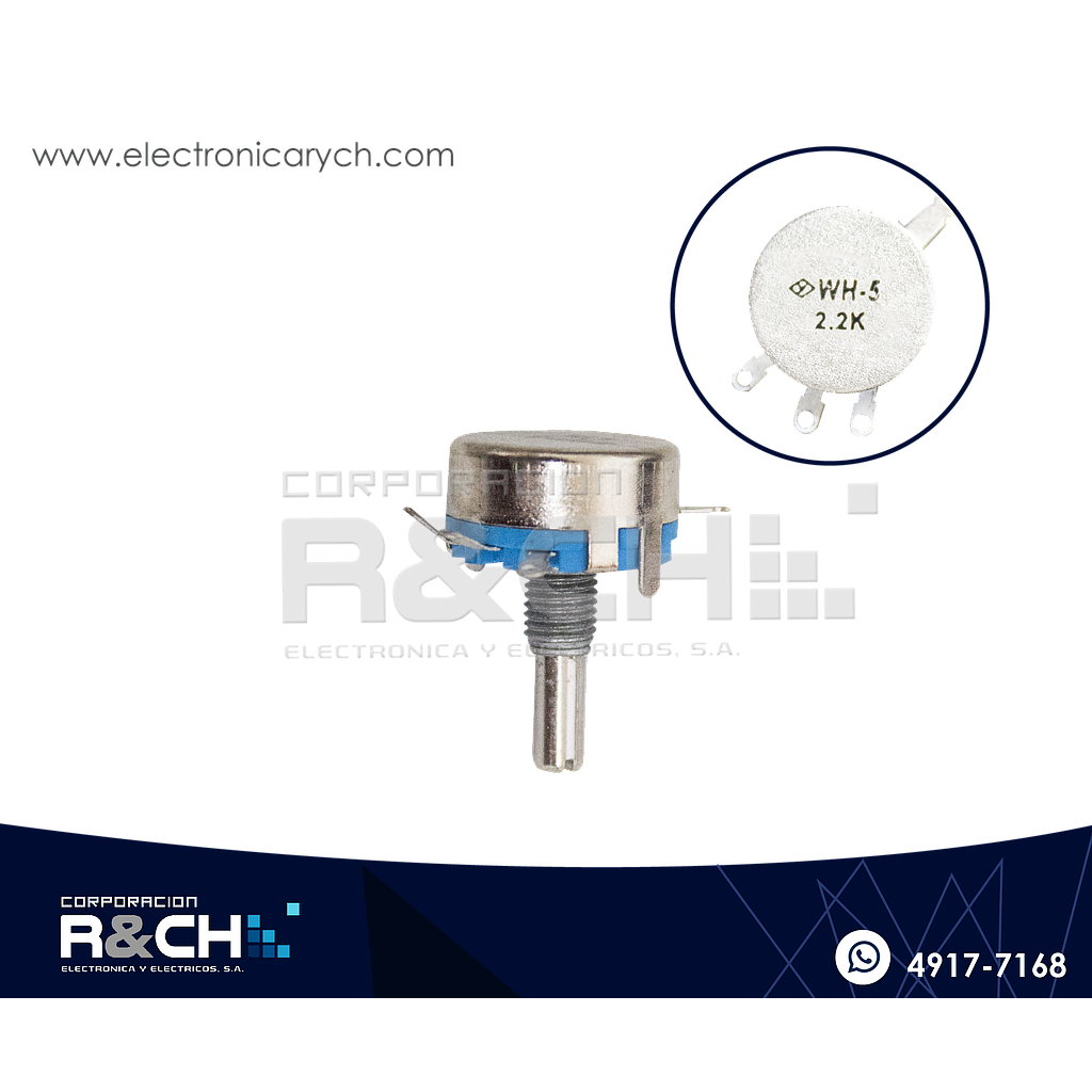 PT-2.2KH5 Potenciometro 2.2K ohm WH5-1A