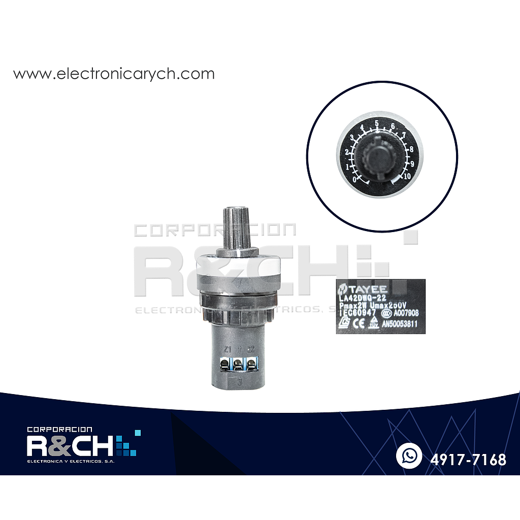 PT-100LA Potenciometro 100 ohm LA42DWQ 22mm