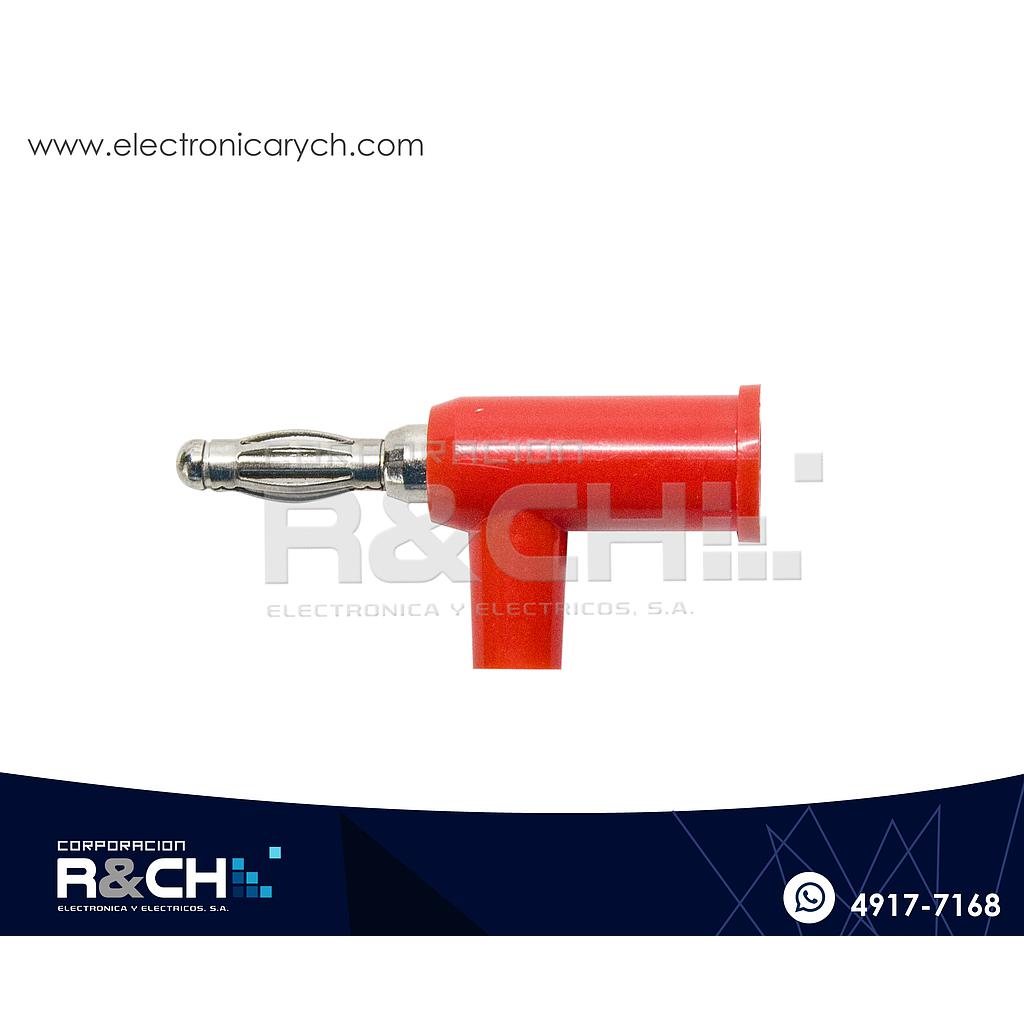 PL-348R Plug Banana Tipo Pistola Apilable Roja Unidad