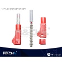 PL-343R Plug Banana Apilable Roja Aislada