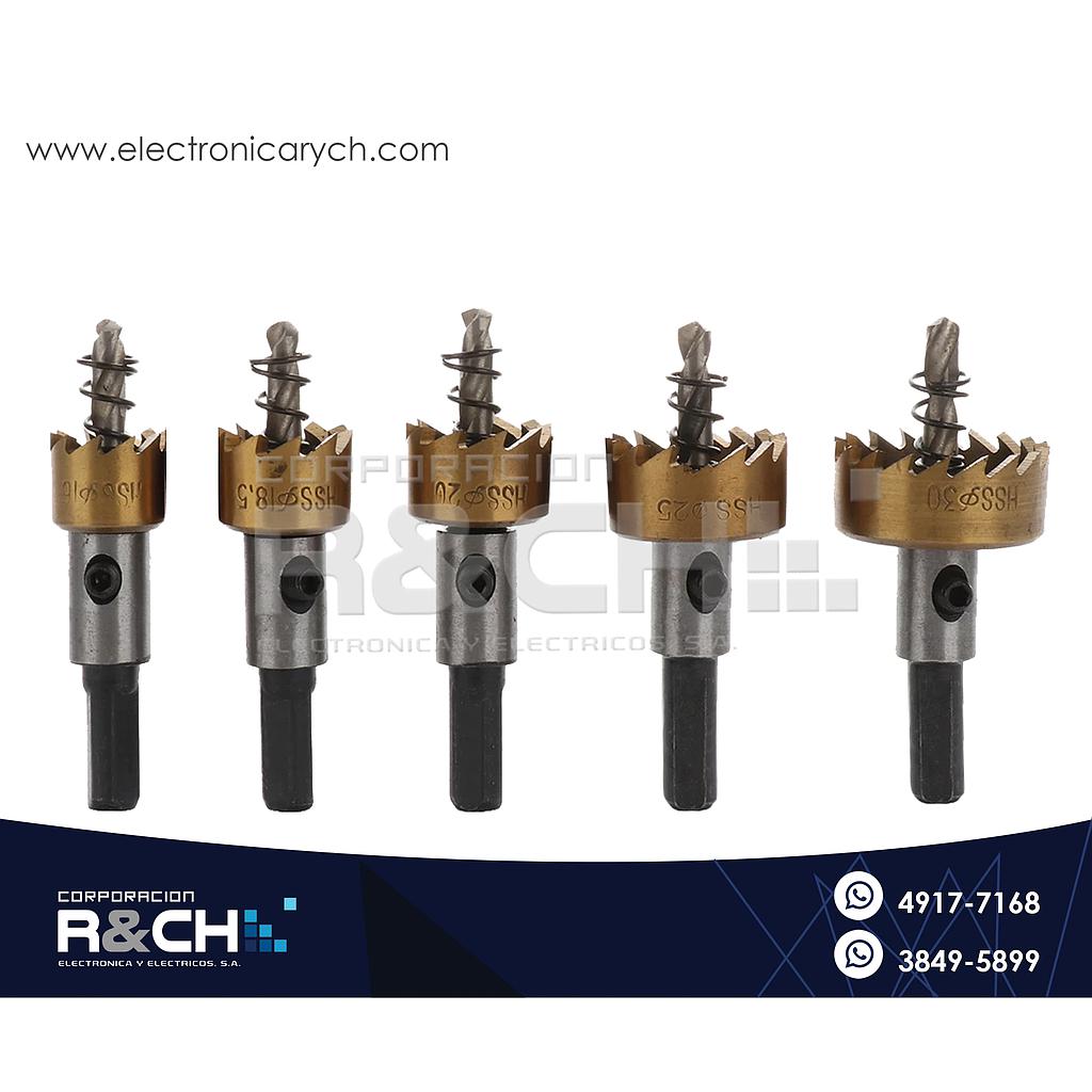 SX-5130 Kit de Brocas para perforaciones Circulares 5 en 1