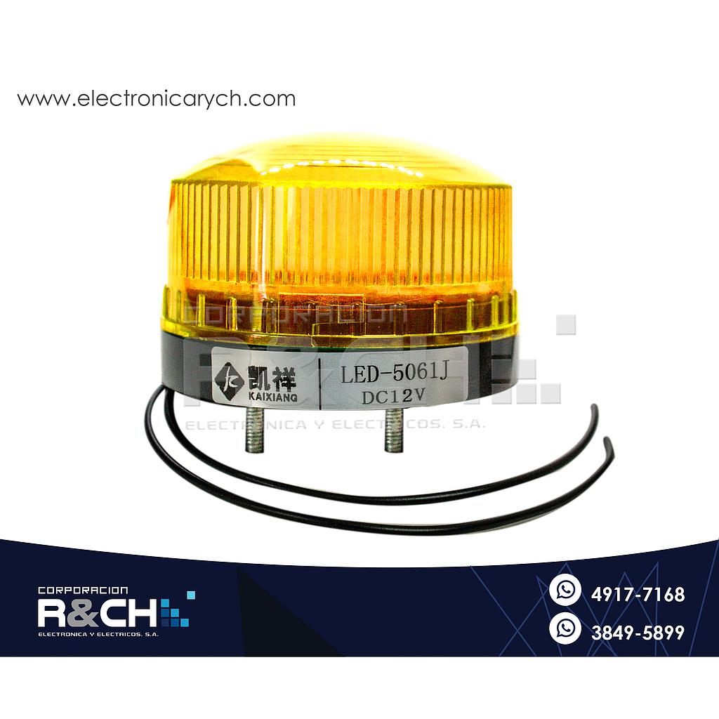5061-12Y Sirena Estroboscopica 12V Anaranajada