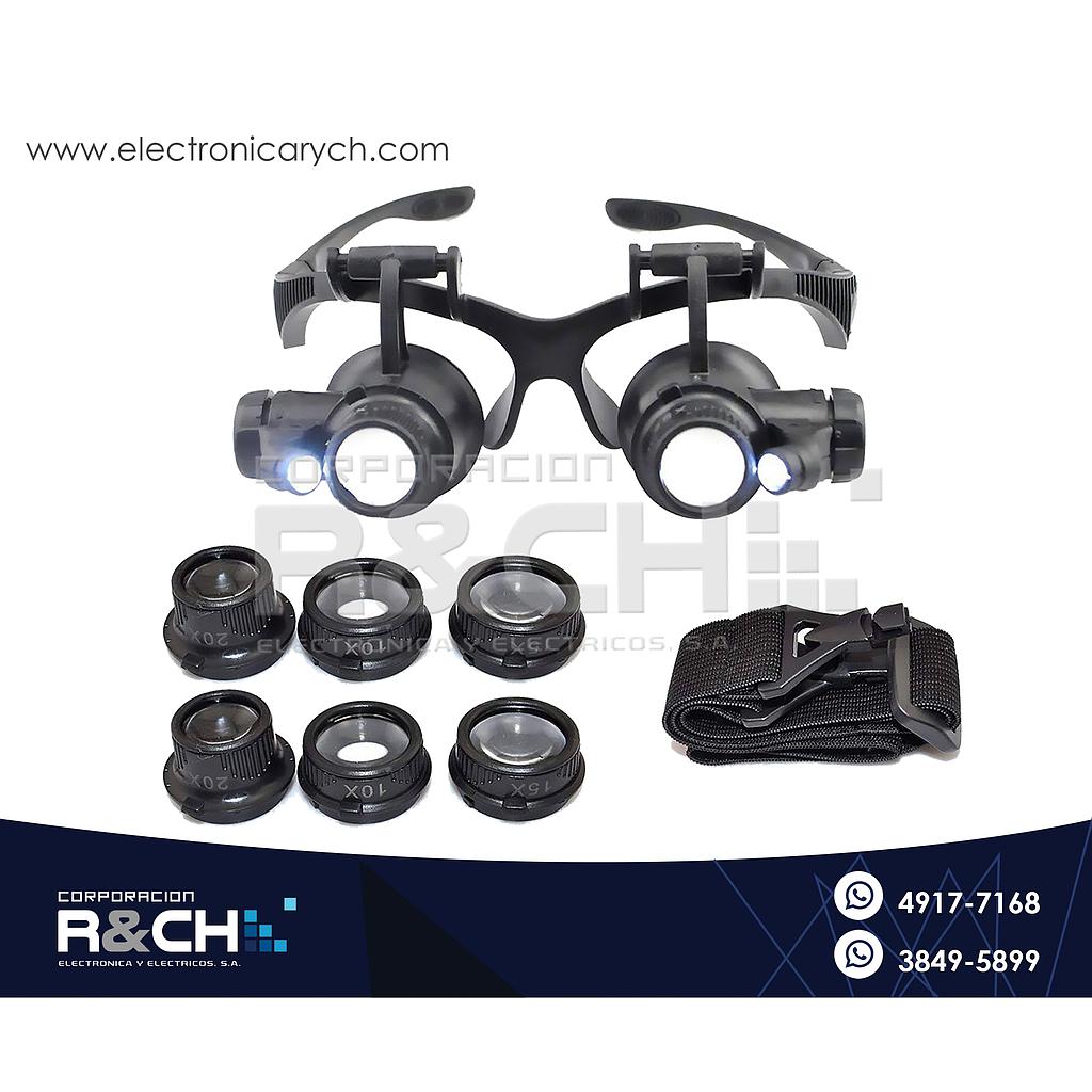 HM-892 Lupa Para Reparacion con luz Led 4 Pares de Lentes