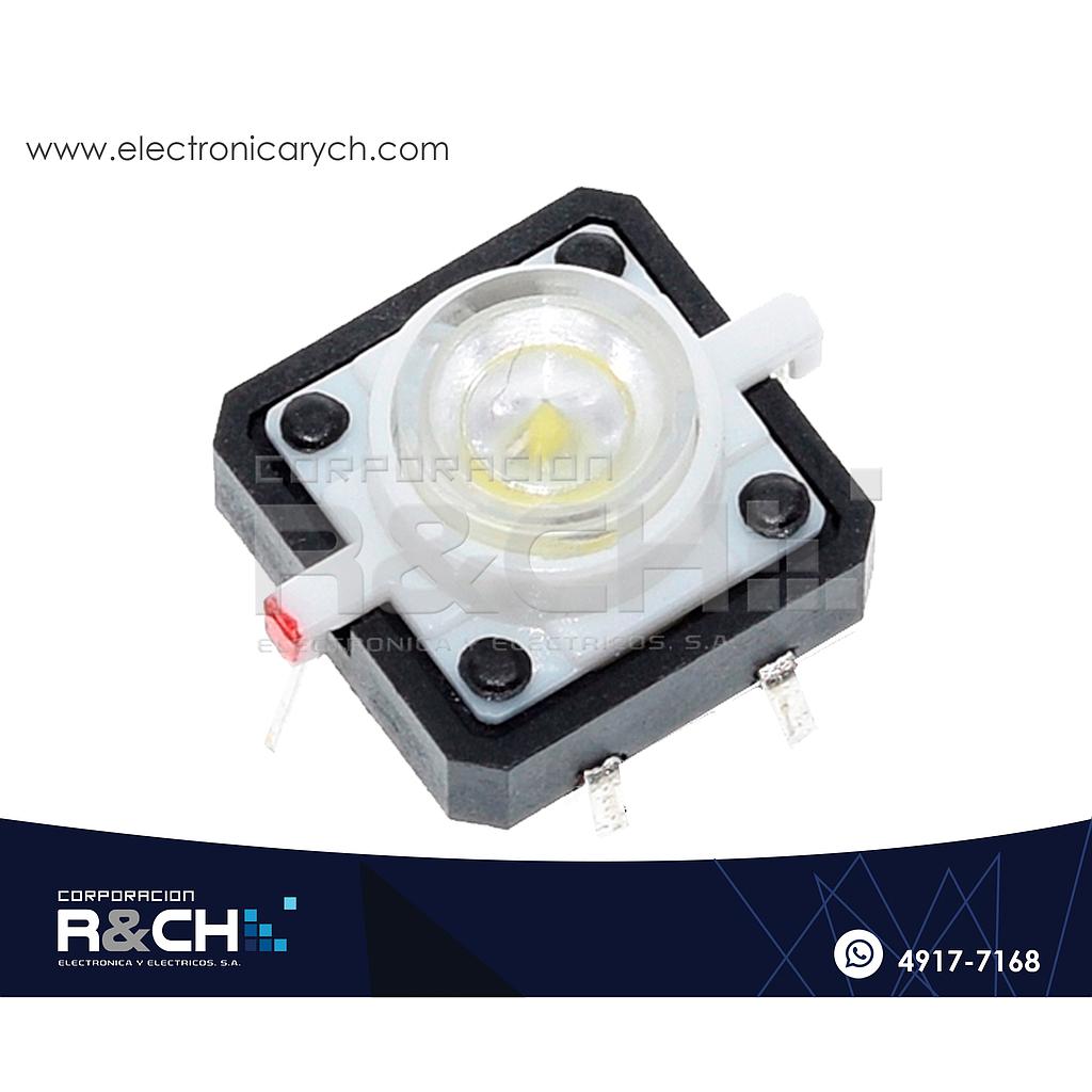 SW-712W Switch Pulsador Para Teclado Blanco con Led 12x12x7.3mm 4 Pin
