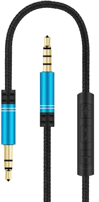 EX-35M Extension Plug 3.5 a Plug 3.5 Stereo Con Microfono HQ