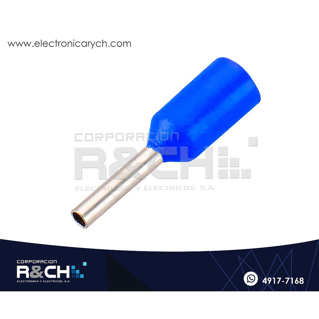 TN-F1B Terminal Tipo Pin 1mm Azul