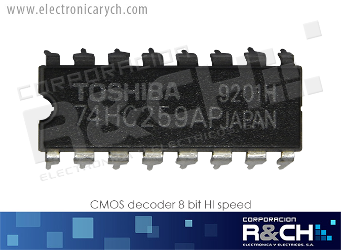 NTE74HC259 CMOS decoder 8 bit HI speed