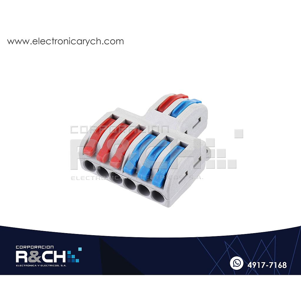 SPL-62 Conector 2 a 6 Tipo Wago con clip de Seguridad