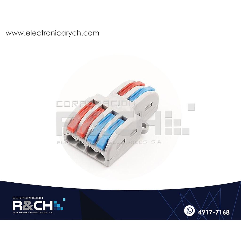 SPL-42 Conector 2 a 4 Tipo Wago con Clip de Seguridad