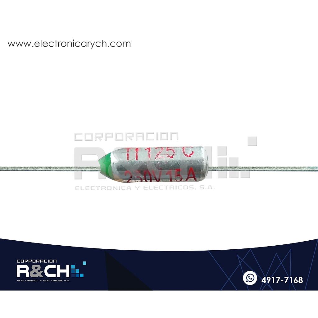 FT-125F Fusible Termico 125ºC 250V 15A