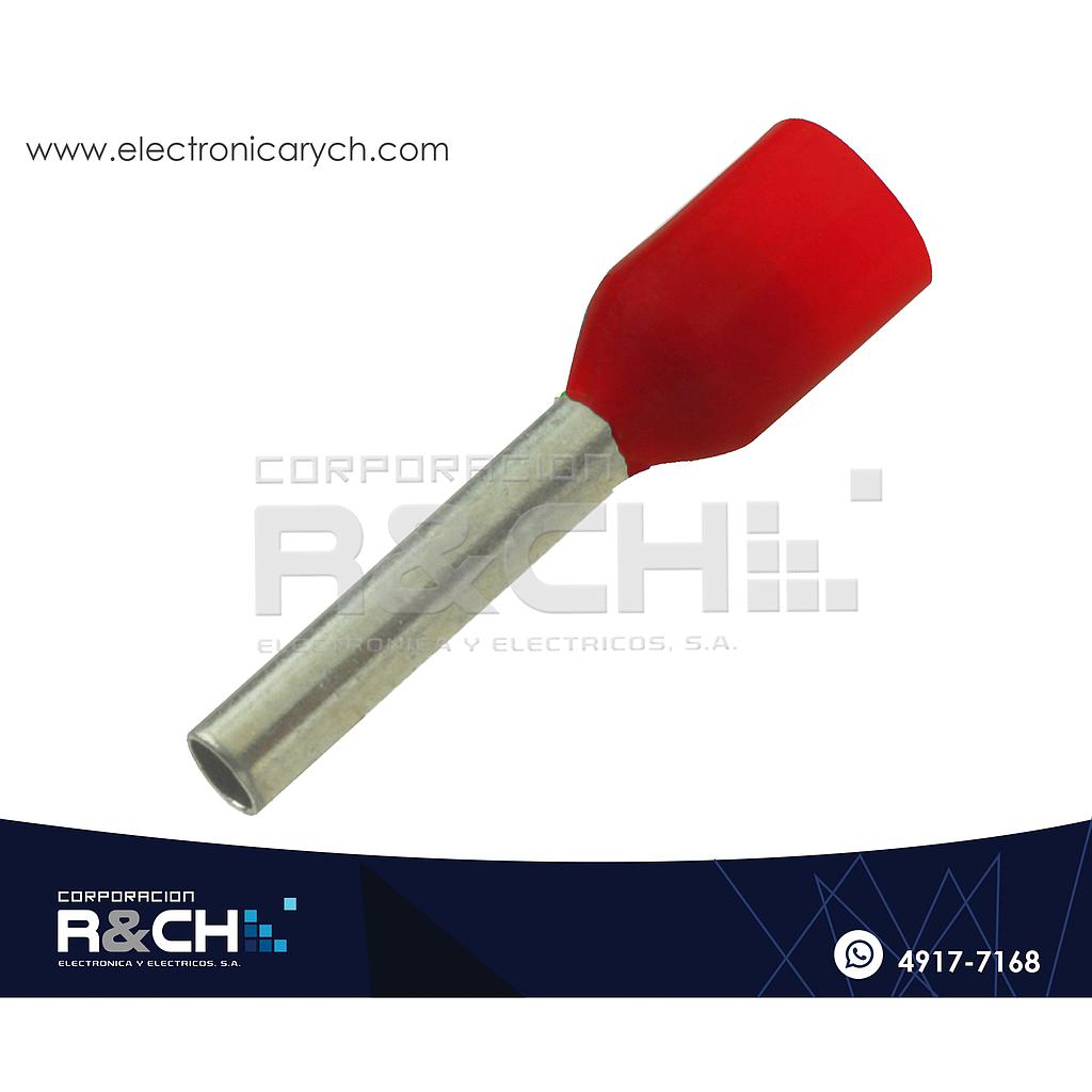 TN-F17R Terminal Tipo Pin 1.7mm Rojo