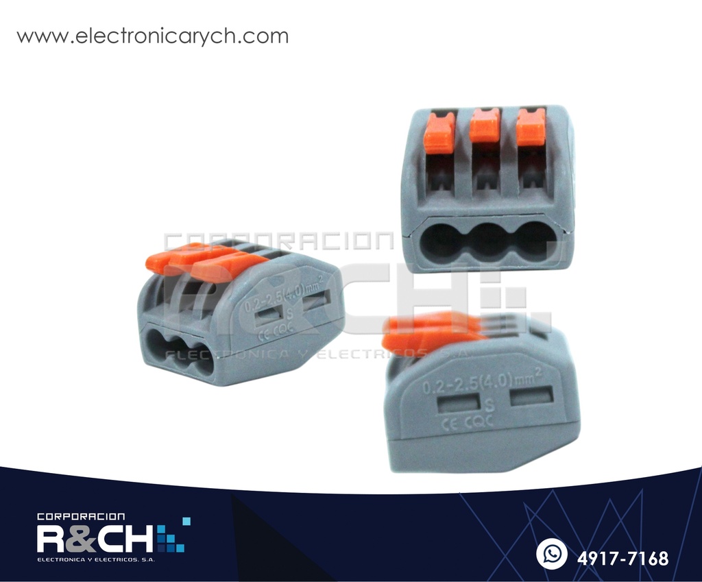 CN-W3 Conector Tipo Wago 3 vias