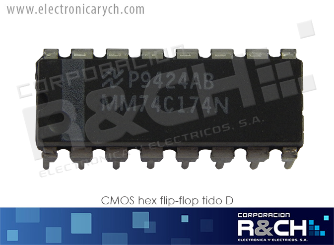 NTE74C174 CMOS hex flip-flop tido D