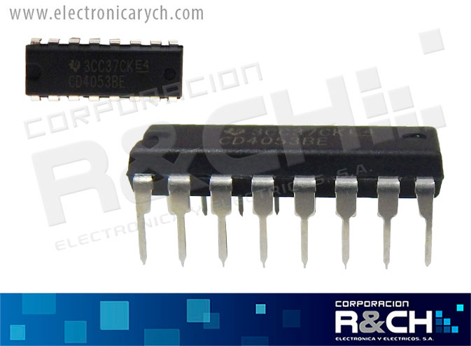 NTE4053B CMOS multiplexador triple dos canales