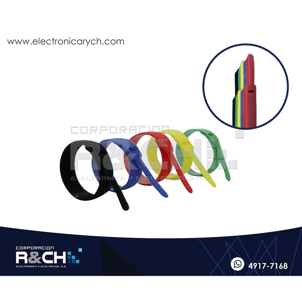 SX-50CA Set de Cincho Sujetacables de Velcro tipo Aguja 14x1cm 5 colores