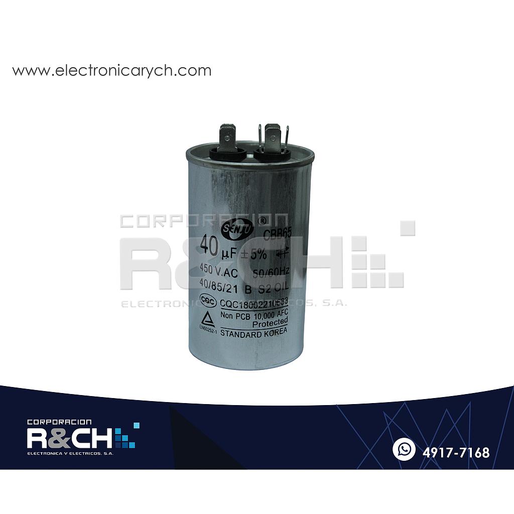 CBB65-40 Capacitor de Arranque 40uF 450V AC