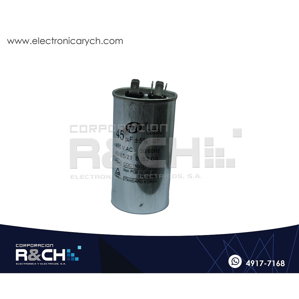CBB65-45 Capacitor de Arranque 45uF 450V AC