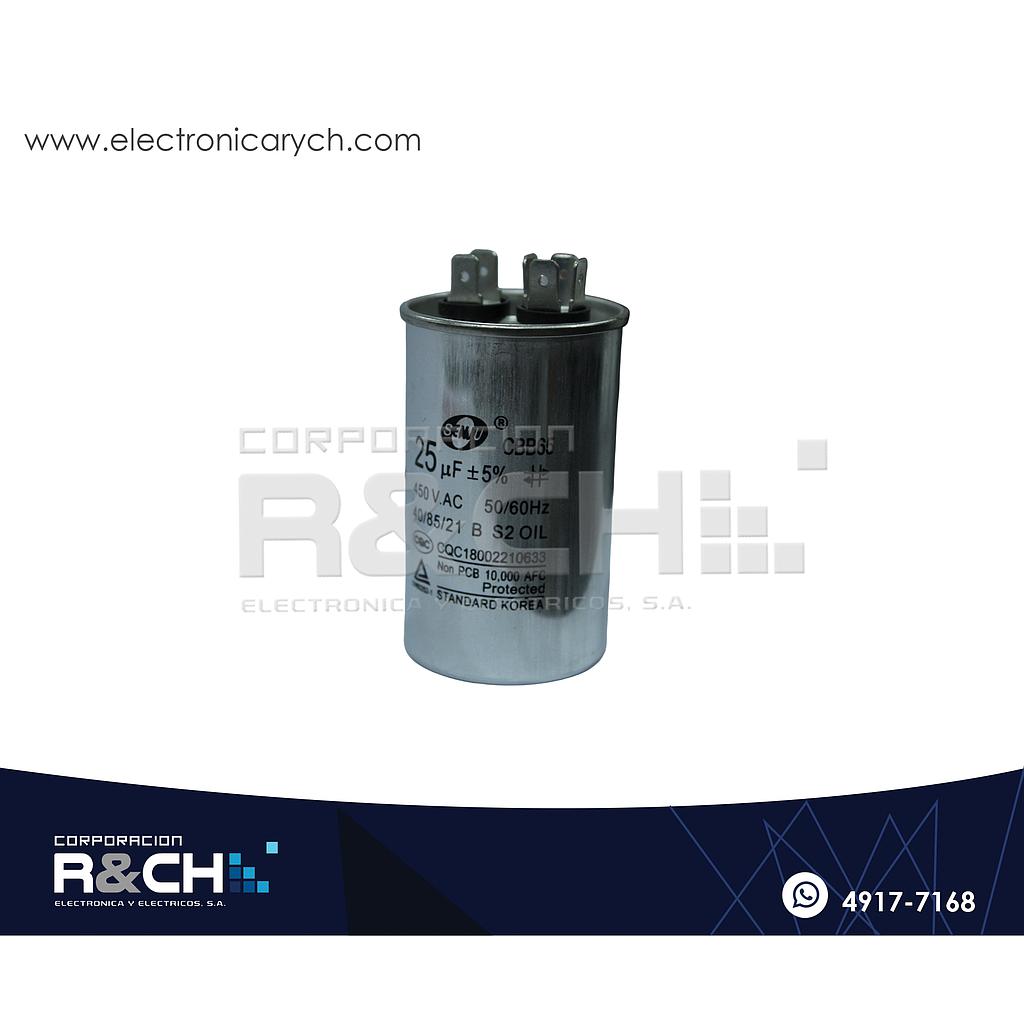 CBB65-25 Capacitor de Arranque 25uF 450V AC