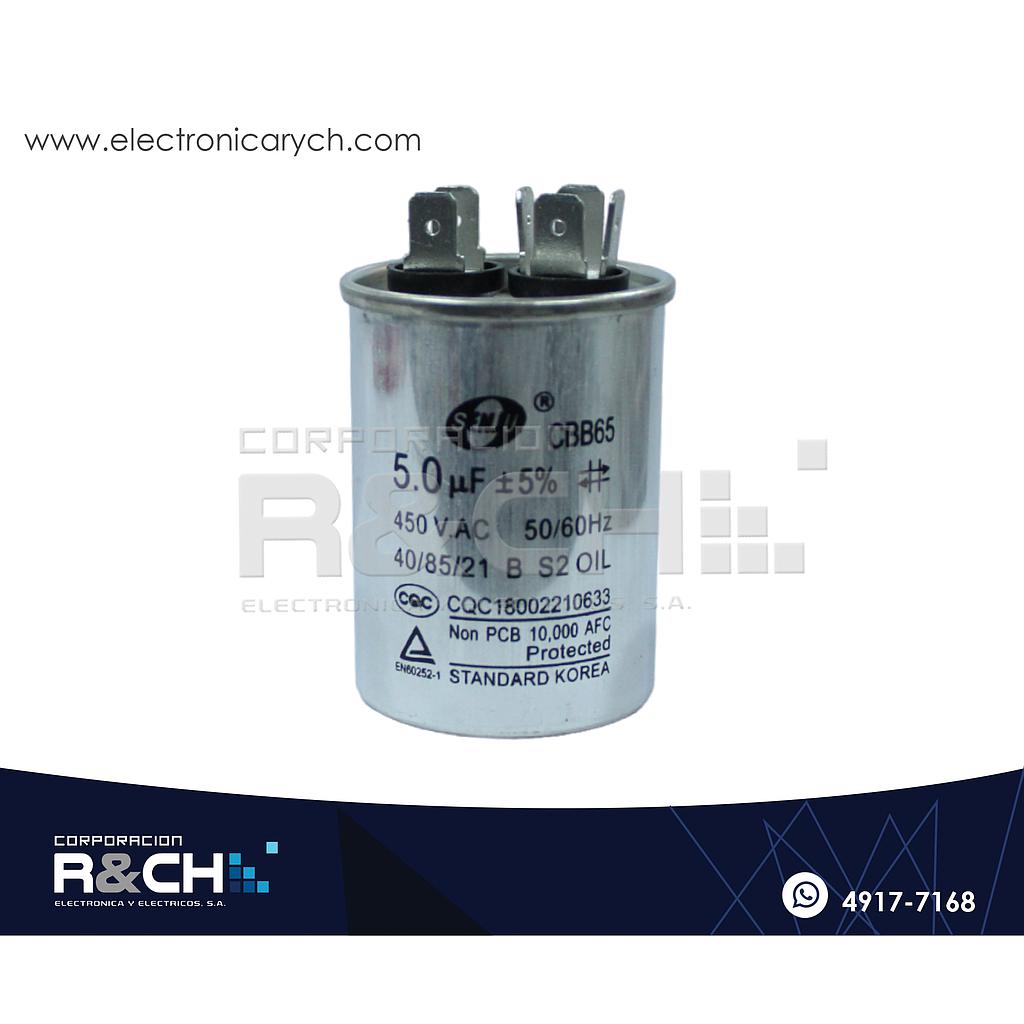 CBB65-5 Capacitor de Arranque 5uF 450V AC