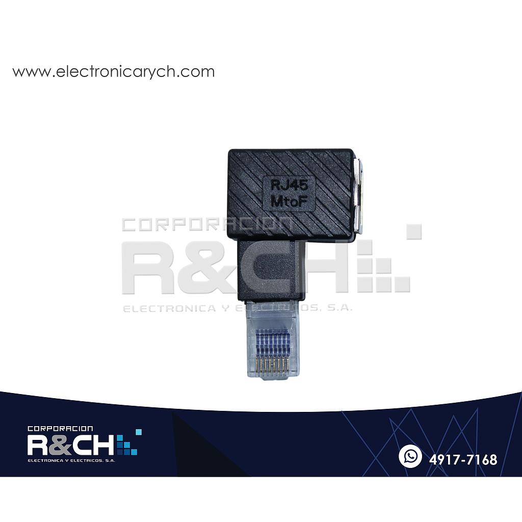 AD-45MCR Adaptador RJ45 Plug a Jack Curvo Derecho
