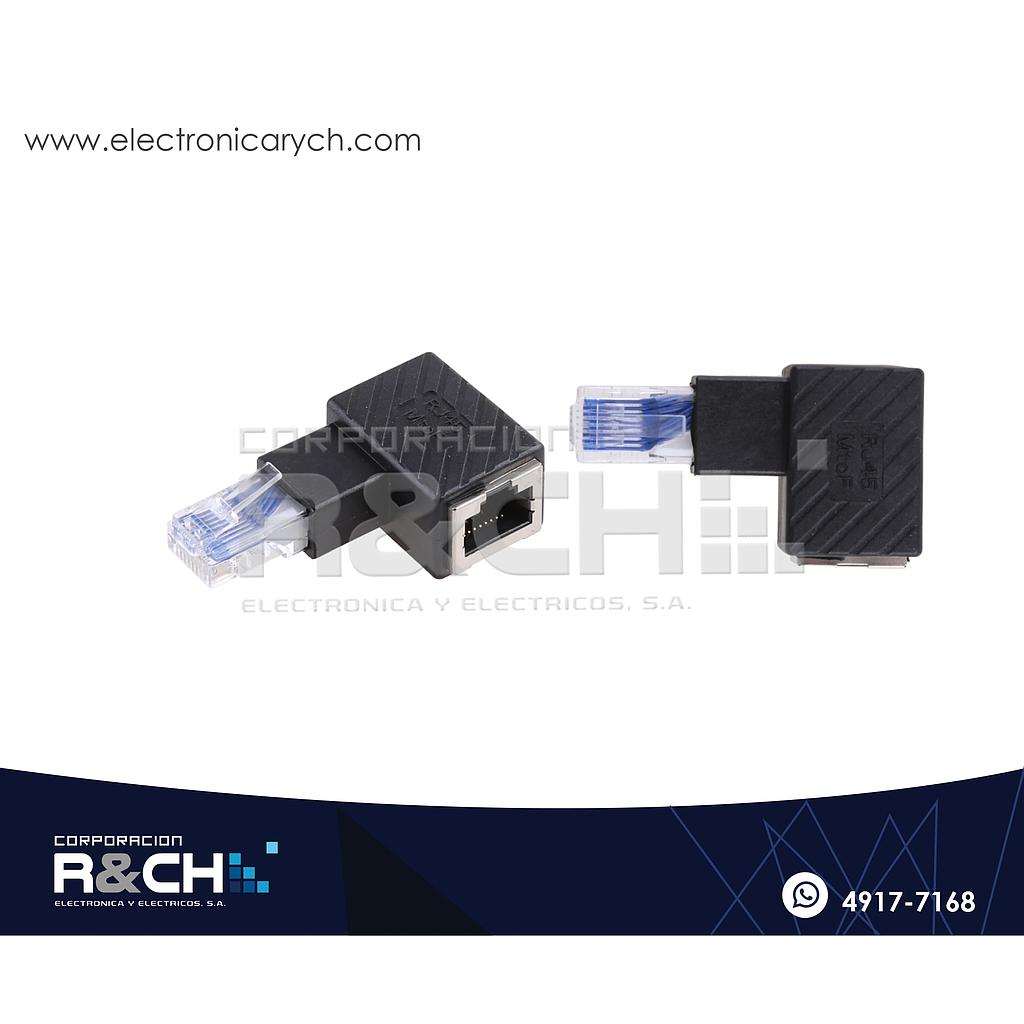 AD-45MCL Adaptador RJ45 Plug a Jack Curvo Izquierdo