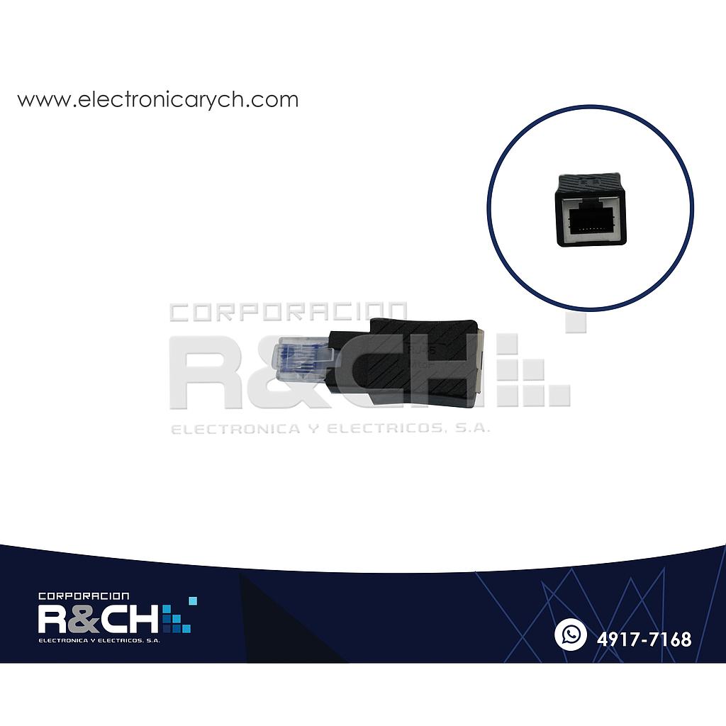 AD-45MCS Adaptador RJ45 Plug a Jack Curvo hacia Arriba