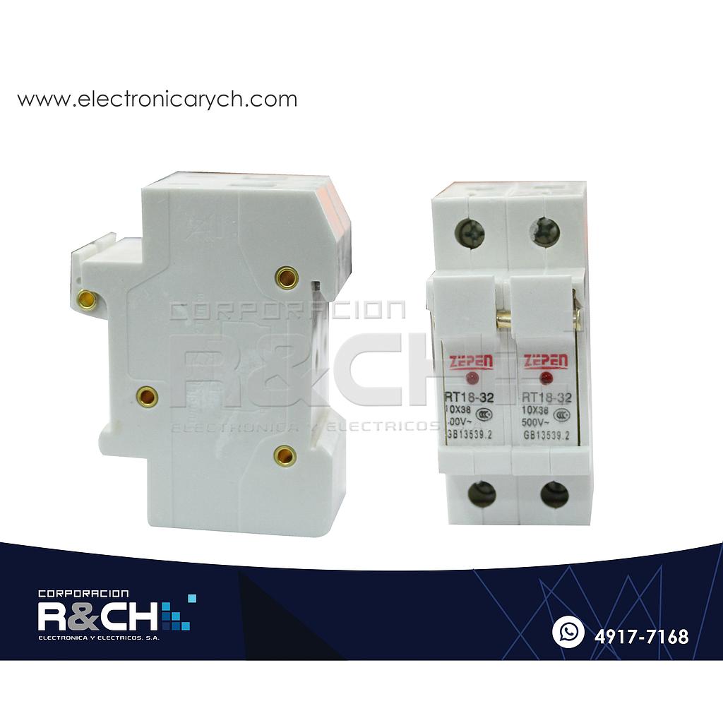 RT32-2P Porta Fusible Para Riel DIN RT18-32 dos Polos