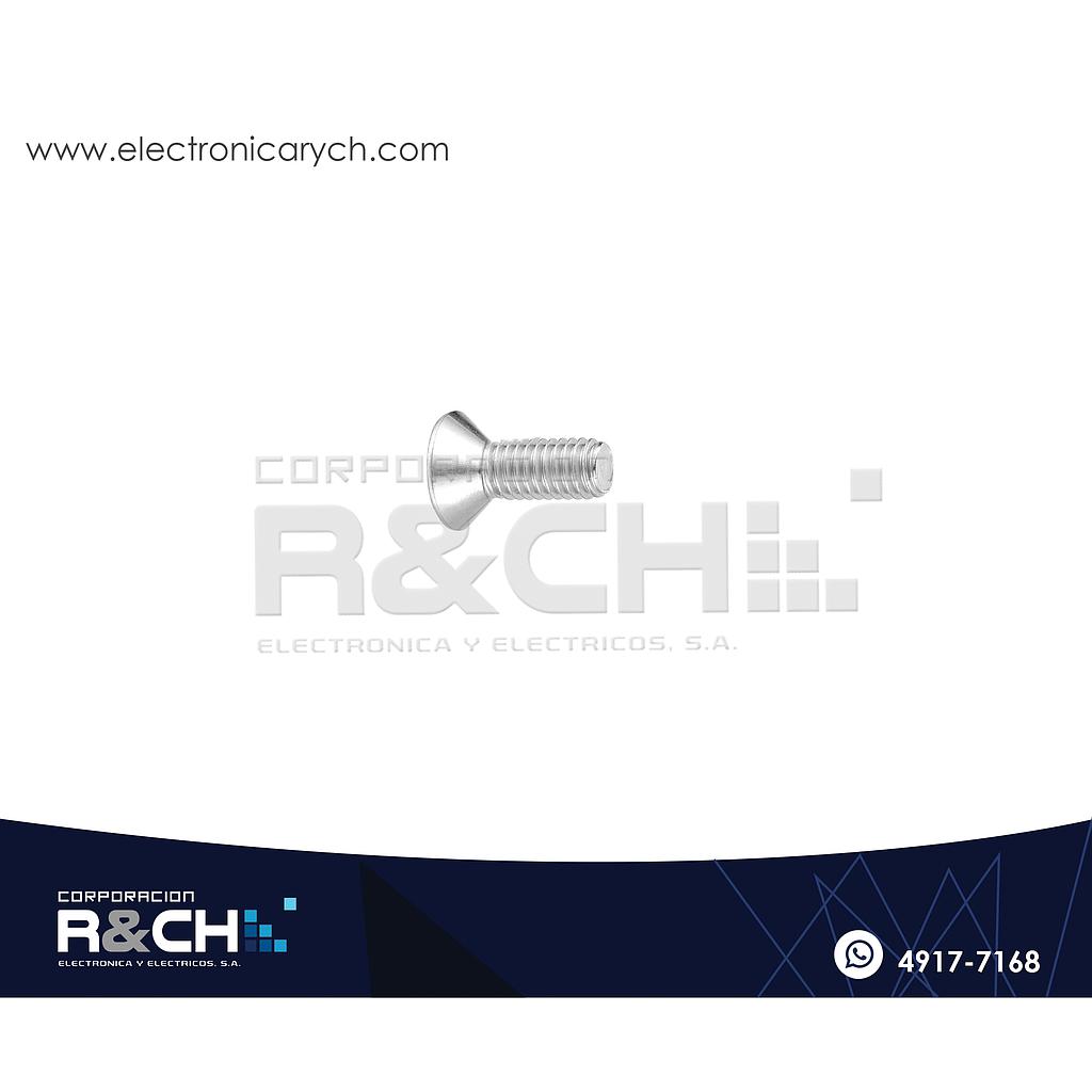TOR-P406 Tornillo M4x6mm Cabeza Plana