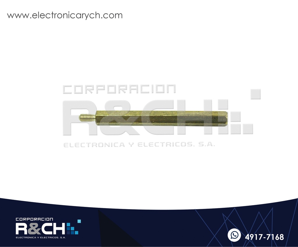 TN-45 Espaciador Dorado 45mm con Tornillo 6mm