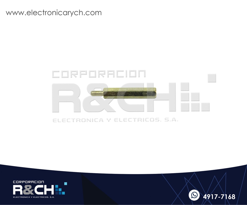 TN-25 Espaciador Dorado 25mm con Tornillo 6mm