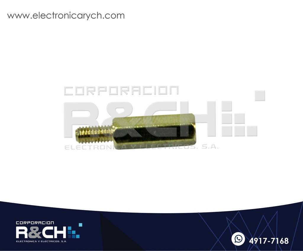 TN-14 Espaciador Dorado 14mm con Tornillo 6mm