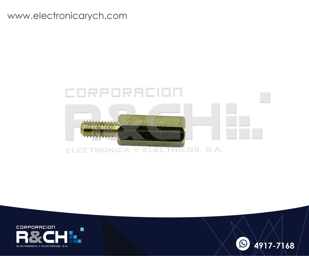 TN-11 Espaciador Dorado 11mm con Tornillo 6mm