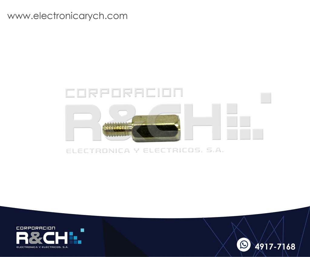 TN-09 Espaciador Dorado 9mm con Tornillo 6mm