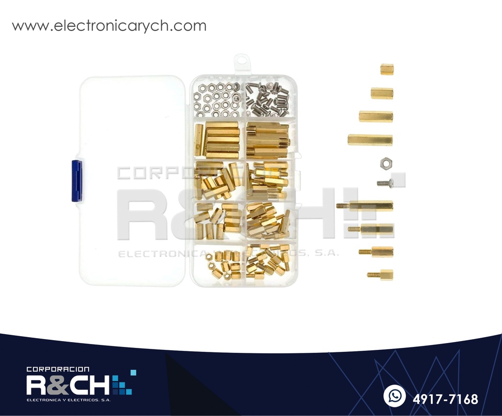 SX-M3120 Set de Espaciadores M3 Laton 120 unidades