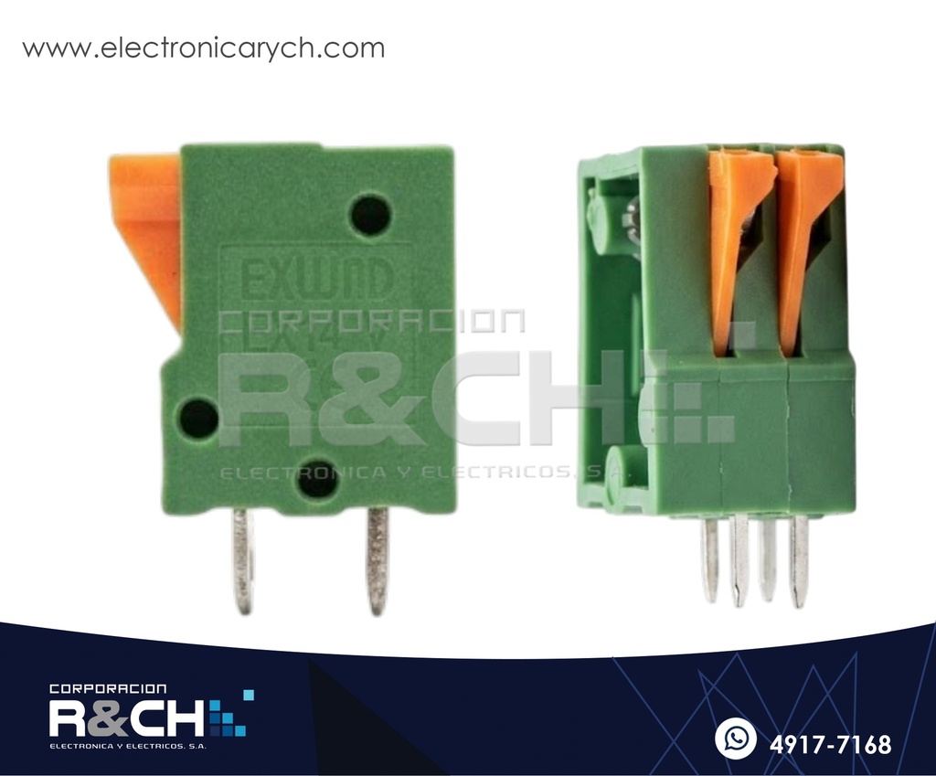 TN-412V Terminal Block 2 Polos Vertical Tipo Presion