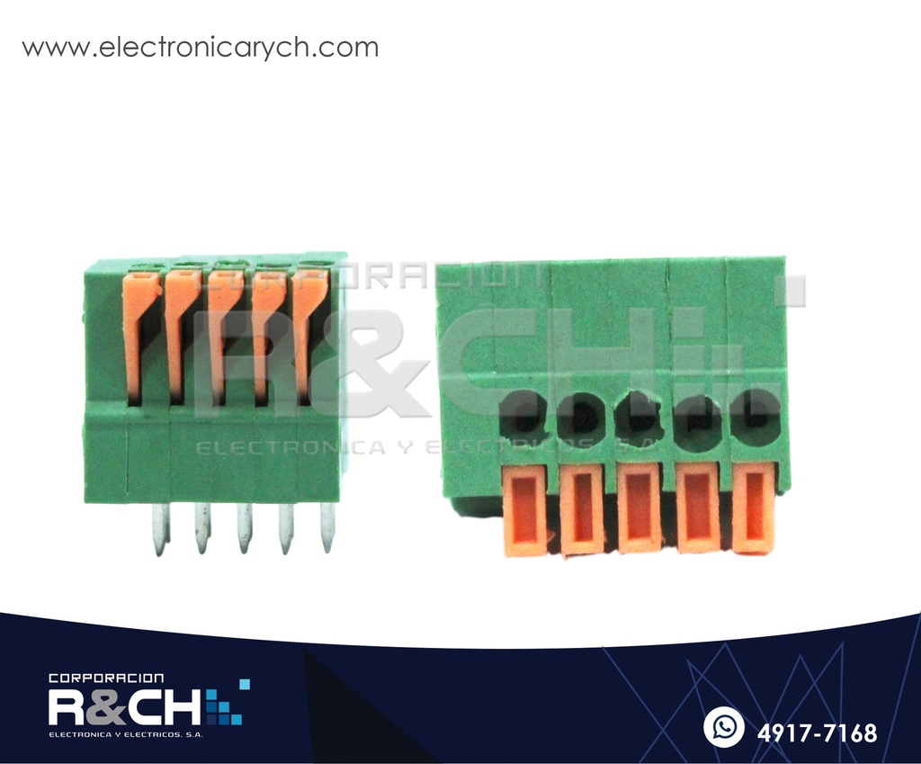 TN-415V Terminal Block 5 Polos Vertical Tipo Presion