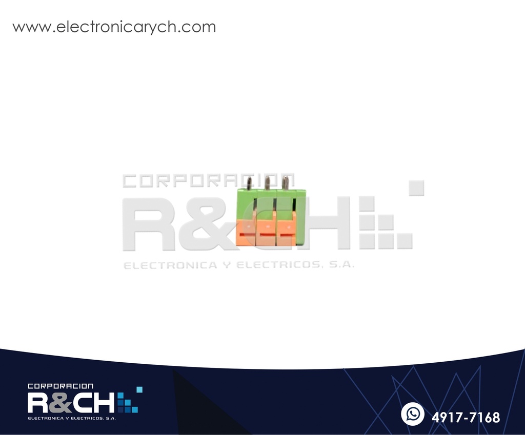 TN-423V Terminal Block 3 Polos Vertical 5.08mm Tipo Presion